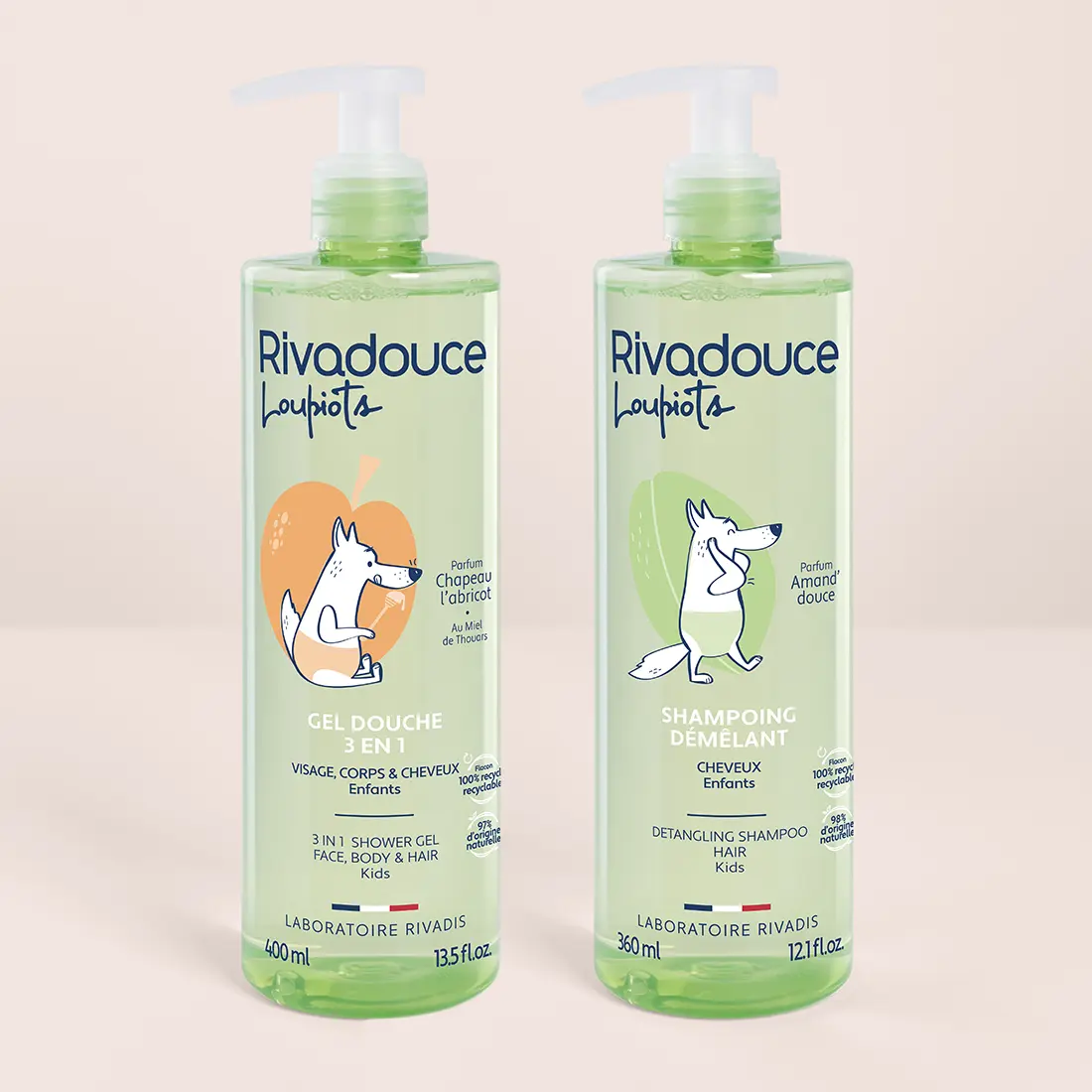 Duo Loupiots - Chapeau l'abricot 400ml Amand'douce 360ml